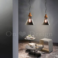 Loft 北歐 輕工業風 口吹玻璃 原木紋 木趣 吊燈 煙燻色-C款_1