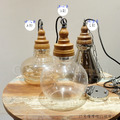 Loft 北歐 輕工業風 口吹玻璃 原木紋 木趣 吊燈 透明色-C款_2
