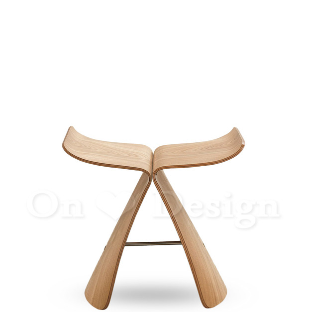 北歐風格 穿鞋凳 Butterfly Stool蝴蝶椅 可當椅凳也可當茶几 -原木色