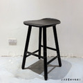 北歐 極簡 小清新 風格 中島吧檯椅 橡膠實木 布蕾吧檯椅 - 黑_4