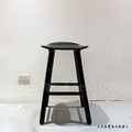 北歐 極簡 小清新 風格 中島吧檯椅 橡膠實木 布蕾吧檯椅 - 黑_2