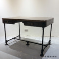 美式 水管 鑄鐵 工業風家具 LOFT工業家具 薩鐵 餐桌 書桌 - 120CM_4