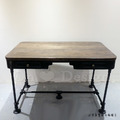 美式 水管 鑄鐵 工業風家具 LOFT工業家具 薩鐵 餐桌 書桌 - 120CM_3