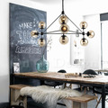 美式 復古 工業風格 現代與古典交錯 摩多 分子 吊燈 10燈_1
