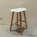 北歐 極簡 小清新 風格 中島吧檯椅 橡膠實木 布蕾吧檯椅 - 白_5