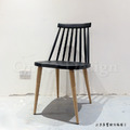 特價商品- 北歐風格 小清新 餐椅 線條 多彩 溫莎椅 -黑色_4