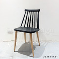 特價商品- 北歐風格 小清新 餐椅 線條 多彩 溫莎椅 -黑色_5