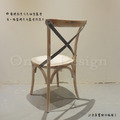 特價-LOFT CHAIR 風格 法式 復古工業 交叉 鄉村 餐椅 瑪德琳椅 洗白色_6
