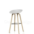 特價-北歐 極簡 小清新 風格 高吧檯椅 彩色 木 餐廳 喬亞 吧檯椅 - 白