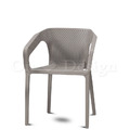 北歐 簡約 可堆疊 戶外椅 戶外餐椅 餐廳椅 水立方 洞洞 扶手餐椅-灰色