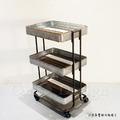 復古 美式 VINTAGE 工業風格家具 三層 收納餐車 推車 餐邊車_5