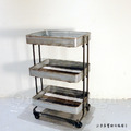 復古 美式 VINTAGE 工業風格家具 三層 收納餐車 推車 餐邊車_4
