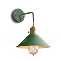 Loft 多彩 輕工業風 倉庫風 美式鄉村 走道燈 玄關燈 三角 壁燈-綠色