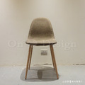 特價-北歐極簡 設計款 小清新風格 無扶手餐椅 餐廳椅 DSW 麻布餐椅 - 咖啡_4