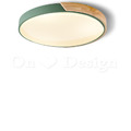 北歐極簡風格 設計師的燈款 多彩 居家 超薄 圓極 LED 吸頂燈 50CM 主燈 -綠色