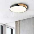 北歐極簡風格 設計師的燈款 多彩 居家 超薄 圓極 LED 吸頂燈 50CM 主燈 -黑色_3
