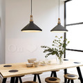 Loft 北歐風 原木 餐廳燈 書房燈 波可特 實木 吊燈C款-黑色_2
