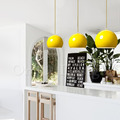 北歐 小清新 簡約風格 餐廳燈 走道燈 朵潘普普復古 吊燈-黃色_2