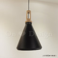 Loft 北歐風 原木 餐廳燈 書房燈 波可特 實木 吊燈B款-黑色_3
