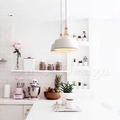Loft 北歐風 原木 餐廳燈 書房燈 波可特 實木 吊燈A款-白色_1