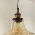RH 風格 Loft 復古酒吧 工業玻璃鍋蓋吊燈 琥珀色-28CM 中號_7