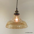 RH 風格 Loft 復古酒吧 工業玻璃鍋蓋吊燈 琥珀色-28CM 中號_5