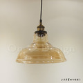 RH 風格 Loft 復古酒吧 工業玻璃鍋蓋吊燈 琥珀色-28CM 中號_4