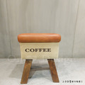 美式 VINTAGE 工業風 LOFT 印度製造 Coffee 咖啡字母 矮凳 馬鞍凳_3
