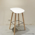 特價-北歐 極簡 小清新 風格 高吧檯椅 彩色 木 餐廳 喬亞 吧檯椅 - 白_5