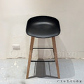 特價-北歐 極簡 小清新 風格 高吧檯椅 彩色 木 餐廳 喬亞 吧檯椅 - 黑_5