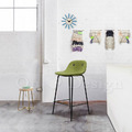 特價-北歐 小清新 普普風格 咖啡廳 艾力克 靠背 吧檯椅-綠布_2