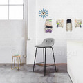 特價-北歐 小清新 普普風格 咖啡廳 艾力克 靠背 吧檯椅-灰布_2
