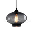特價-復古酒吧 工業風格 玻璃 美式 風格 餐廳聽 復古 玻璃燈罩 洋蔥 吊燈-煙燻色