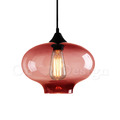 特價-復古酒吧 工業風格 玻璃 美式 風格 餐廳聽 復古 玻璃燈罩 洋蔥 吊燈-紅色