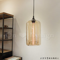 特價-復古酒吧 工業風格 玻璃 美式 風格 餐廳聽 復古 玻璃燈罩 收口瓶吊燈-琥珀色_7