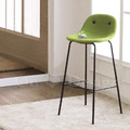 特價-北歐 小清新 普普風格 咖啡廳 艾力克 靠背 吧檯椅-綠布_1