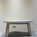 北歐 小清新 簡約 實木 和式 軟墊 雙人椅凳 長凳 100CM -白色 灰墊_3