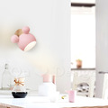 北歐 小清新 多彩 輕工業風 倉庫風 走道燈 床頭燈 兒童房 可調整燈罩角度 米奇 壁燈-粉色_5
