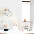 北歐 小清新 多彩 輕工業風 倉庫風 走道燈 床頭燈 兒童房 可調整燈罩角度 米奇 壁燈-白色_2