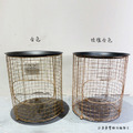LUXURY 美式 VINTAGE 工業風格家具 仿舊LOFT 金網 缺口 茶几 金色 大號_8