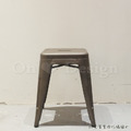 法國復古 LOFT工業風tolix a chair 經典鐵椅 餐椅 矮凳 鏽色-45CM_2