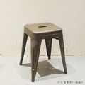 法國復古 LOFT工業風tolix a chair 經典鐵椅 餐椅 矮凳 鏽色-45CM_4
