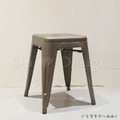 法國復古 LOFT工業風tolix a chair 經典鐵椅 餐椅 矮凳 鏽色-45CM_3