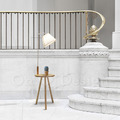 北歐 小清新 極簡 經典風格 設計款 和風 實木 邊几 落地燈 -白桿_1