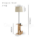北歐 小清新 極簡 經典風格 設計款 和風 實木 邊几 雜誌收納 落地燈 -原木色_8