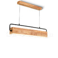 Loft 北歐風 直排 木 原木 實木 北歐 風格 餐廳 旋轉盒 LED 直尺吊燈 -78CM