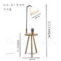 北歐 小清新 極簡 經典風格 設計款 和風 實木 邊几 落地燈 -白桿_9