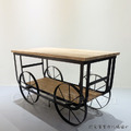 復古 美式 VINTAGE 工業風格家具 LOFT 咖啡桌 板車大車輪 馬車茶几_5