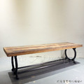 法式鄉村家具 LOFT工業 VINTAGE鑄黑鐵實木 咖啡桌 回收木拱門長凳_5