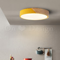 北歐 設計師的燈款 多彩 居家 超薄 圓極三色變光 LED 吸頂燈 50CM 主燈 -黃色_2